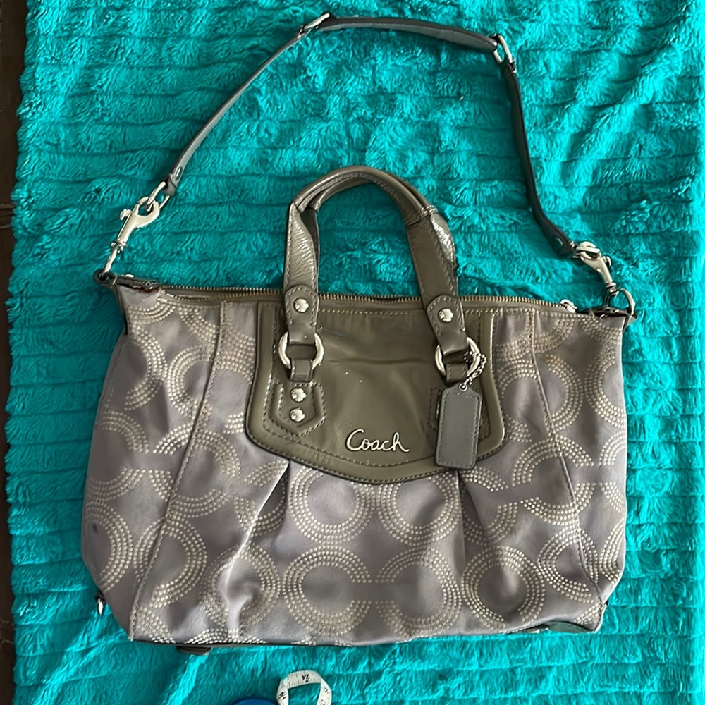 Coach grey purse